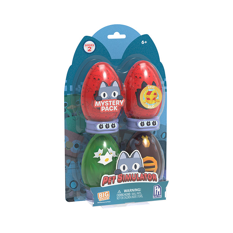 PS1813 - Pet Simulator Series 2 Mystery Pets 4PK Egg 4PK Asst. - Click Distribution (UK) Ltd